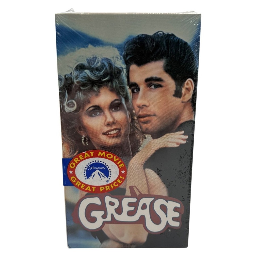 Grease VHS 1977 Paramount Pictures Movie John Travolta Olivia Newton-John Sealed
